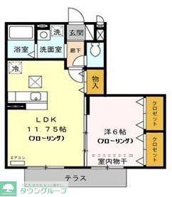 ハウスオブブランカ(1LDK/2階)の間取り写真