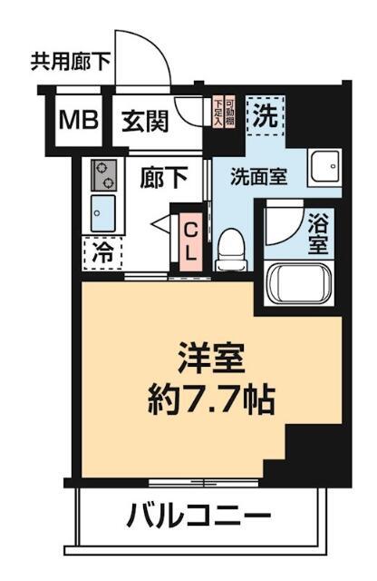 ARCOBALENO HORIKIRISHOBUEN(1K/4階)の間取り写真