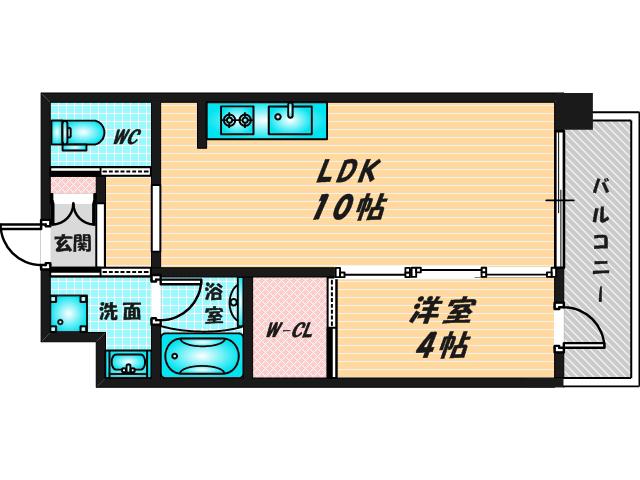 グランドゥーエ永和駅前(1LDK/8階)の間取り写真