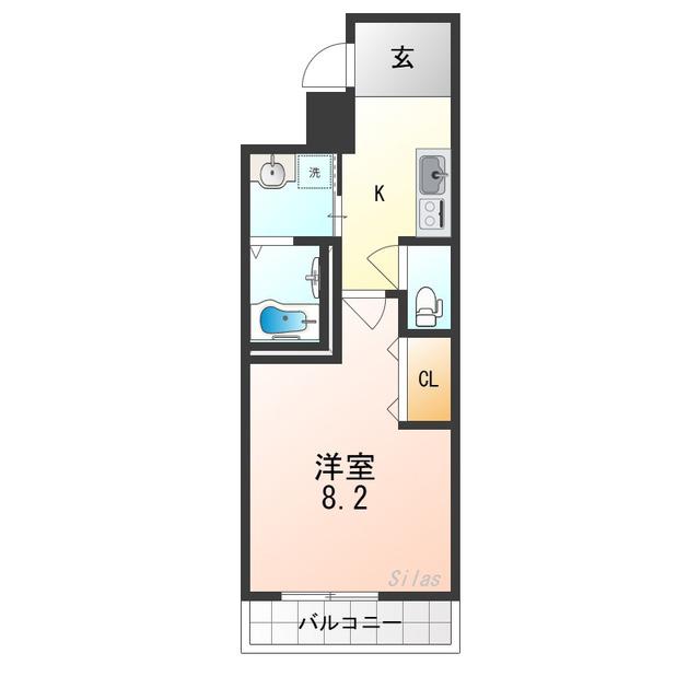 フジパレス住吉山之内III番館(1K/2階)の間取り写真