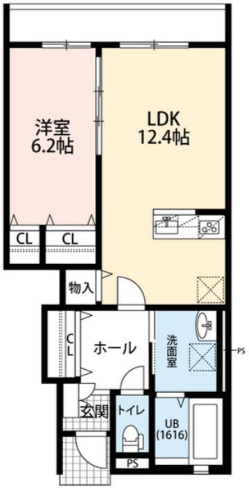 セルティスII(1LDK/1階)の間取り写真