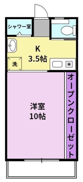 新 HAJIME(1LDK/3階)の間取り写真