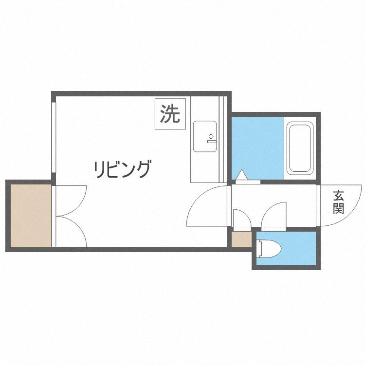 レ・クレージュ(ワンルーム/2階)の間取り写真