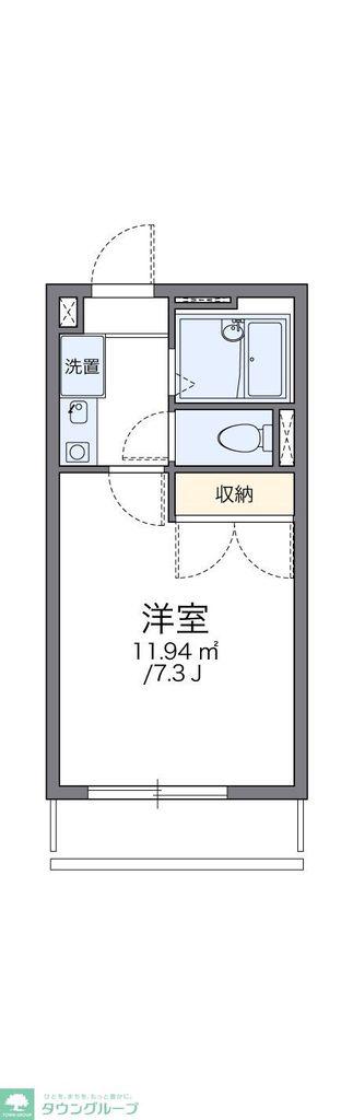 レオパレスASAGAI(1K/3階)の間取り写真