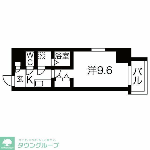 メイクス上前津II(1K/8階)の間取り写真