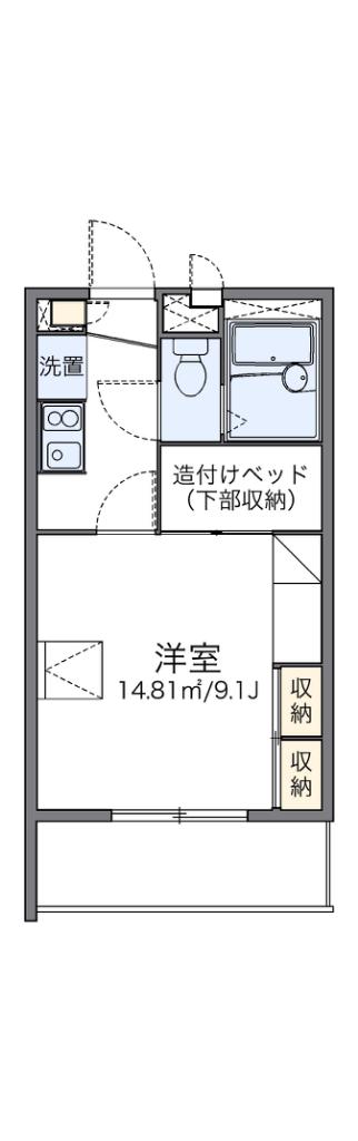 レオパレス多田3(1K/2階)の間取り写真