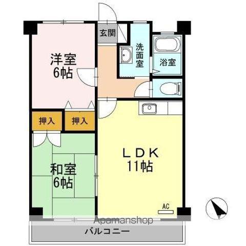 MKコーポ(2LDK/2階)の間取り写真