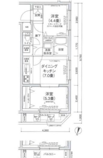 アイル プレミアム向島(2DK/2階)の間取り写真