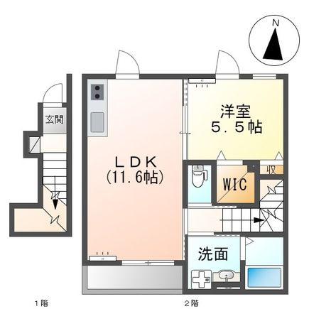 フェリーチェ(1LDK/2階)の間取り写真