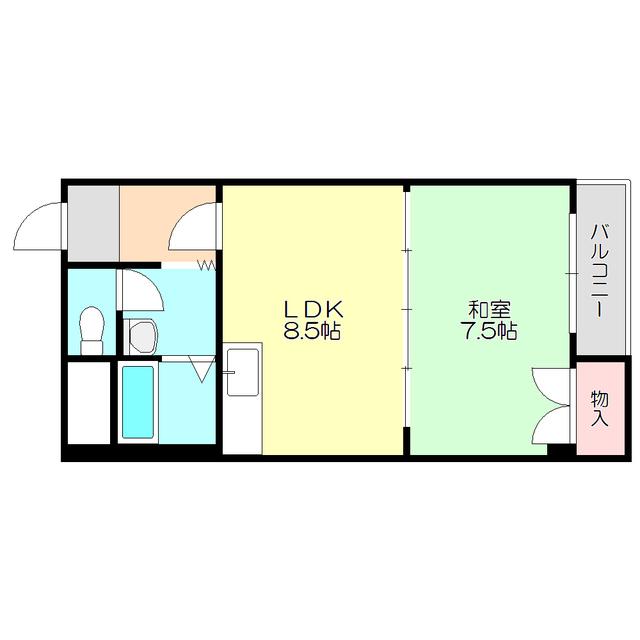 グランドハイツユタカⅠ(1LDK/3階)の間取り写真