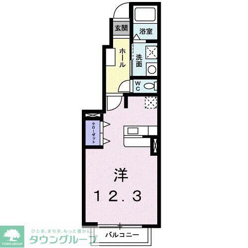 ディアコート(ワンルーム/1階)の間取り写真