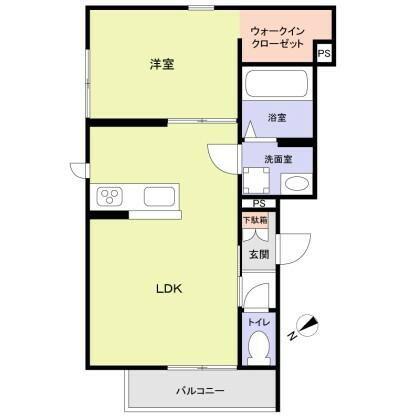 CHALEUREUX表参道(1LDK/2階)の間取り写真