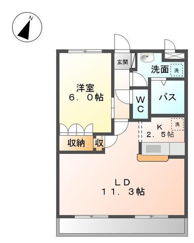 TANTO RADICE(1LDK/1階)の間取り写真