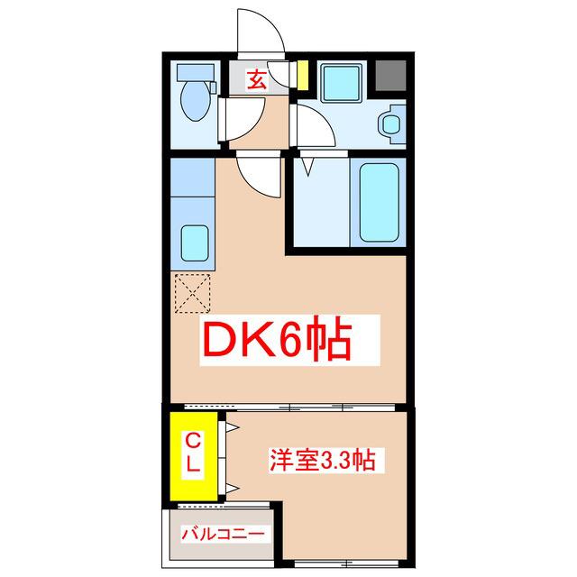 VILLETTA(1DK/2階)の間取り写真