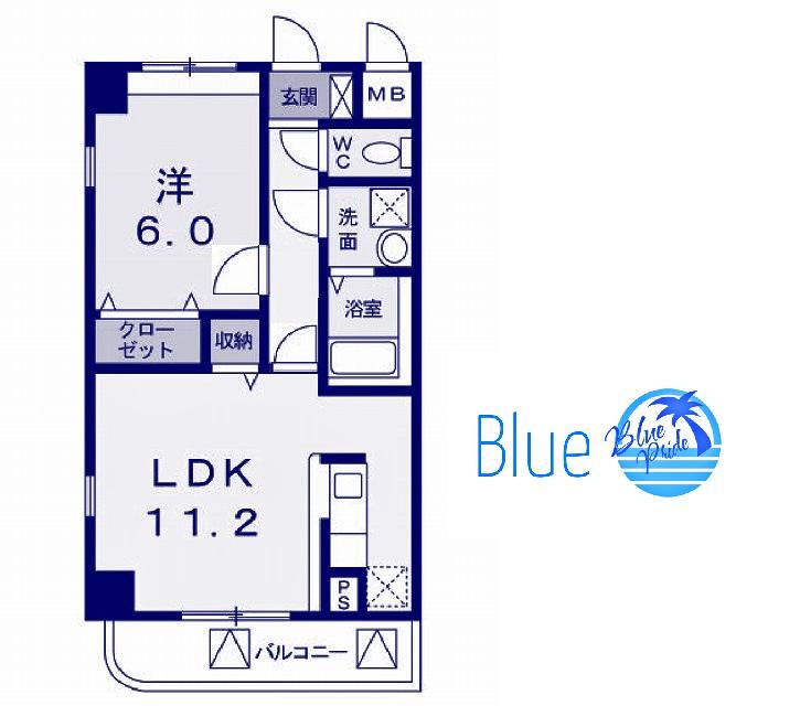 グリシーヌ・M(1LDK/3階)の間取り写真