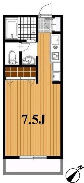 MS FLAT(1K/2階)の間取り写真