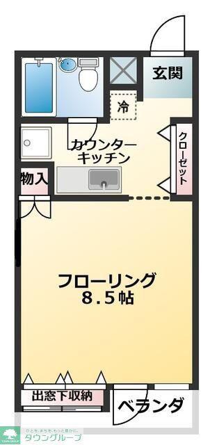 U-MOUNTY(1K/2階)の間取り写真