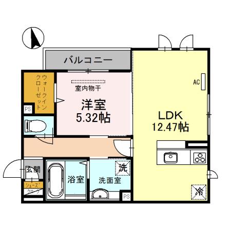フェアリーフォレスト(1LDK/2階)の間取り写真