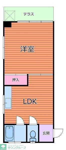 ベストマンション(1LDK/1階)の間取り写真