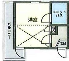 ライフピアキャピタル(ワンルーム/2階)の間取り写真