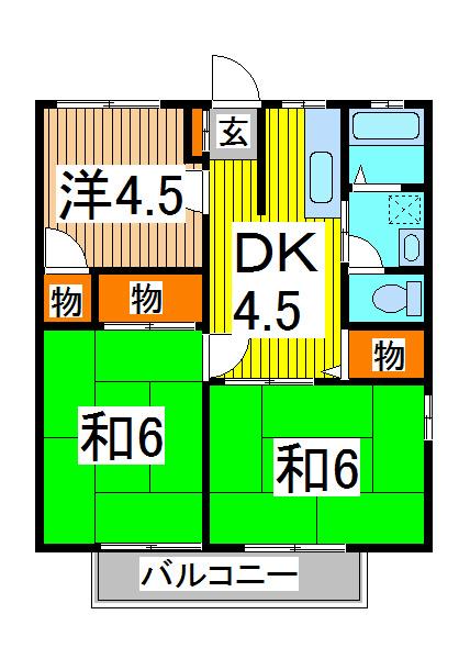 パストラル浦和(3DK/1階)の間取り写真