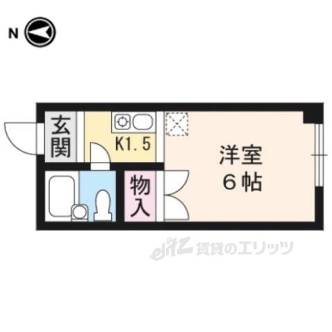 コーポ町柳(1K/3階)の間取り写真