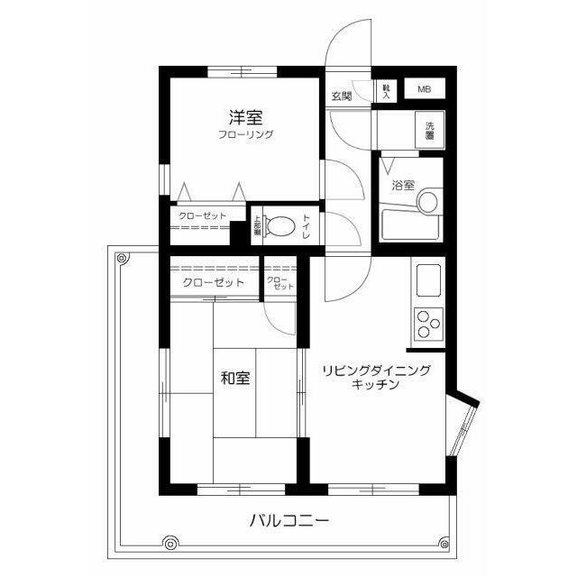 セザール長原(2LDK/2階)の間取り写真