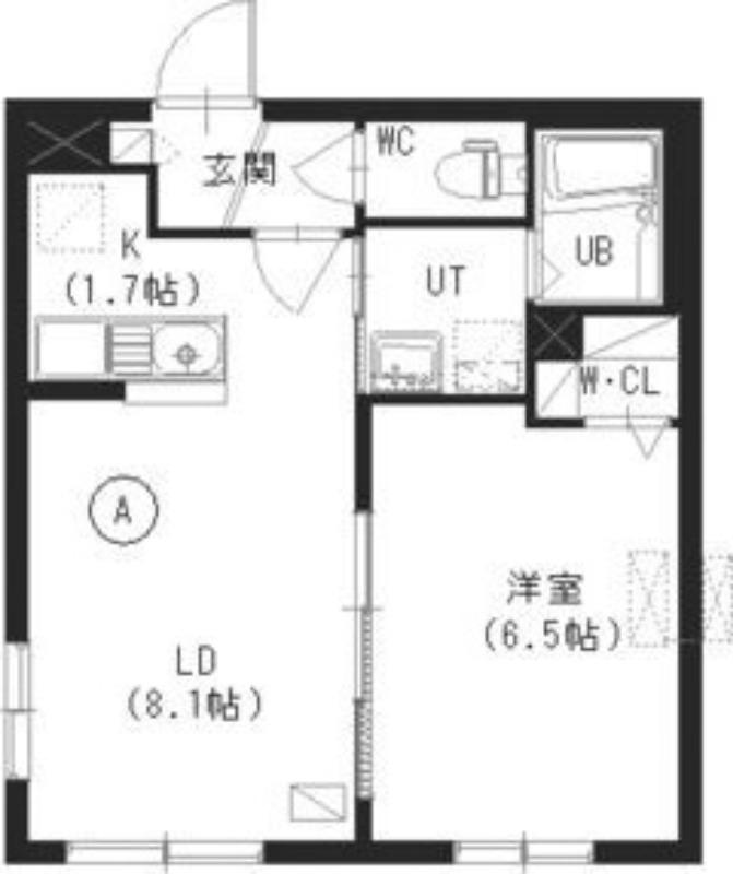 アートレータ本通(1LDK/4階)の間取り写真