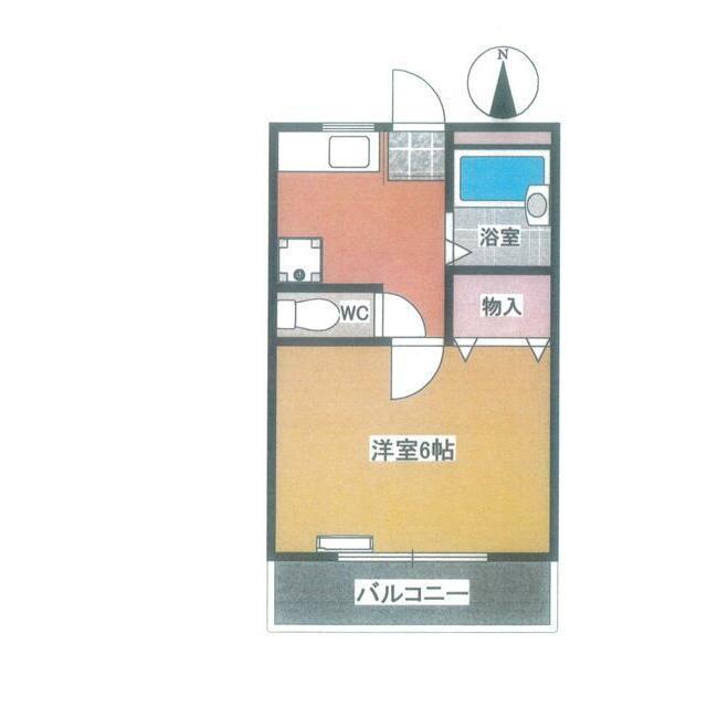 リエス青葉・すみよし台(1K/2階)の間取り写真