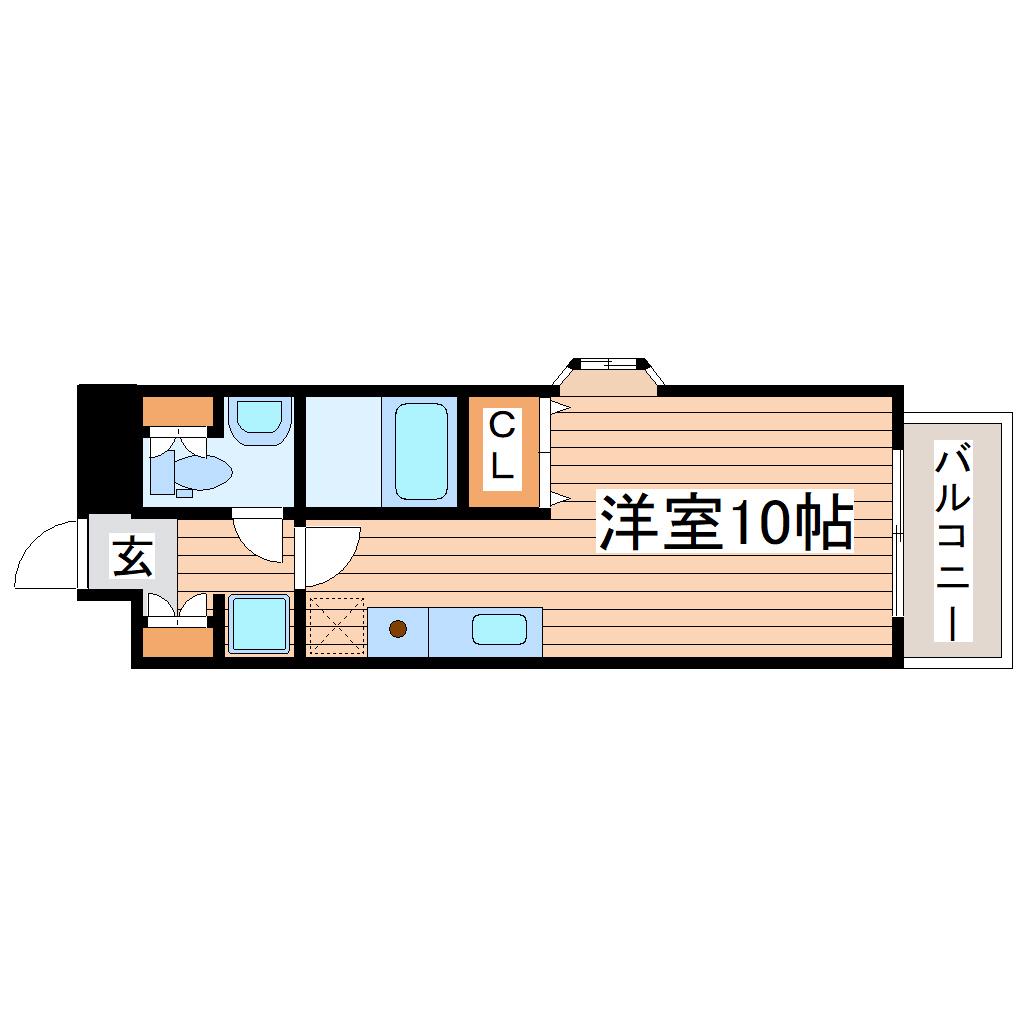 SUM広瀬通(ワンルーム/9階)の間取り写真