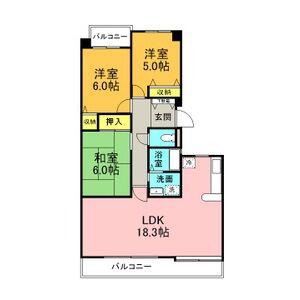 グラヂオーソ(3LDK/2階)の間取り写真