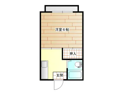 会田コーポ(1K/2階)の間取り写真