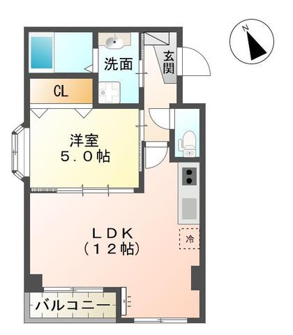 I-CLASS(1LDK/3階)の間取り写真