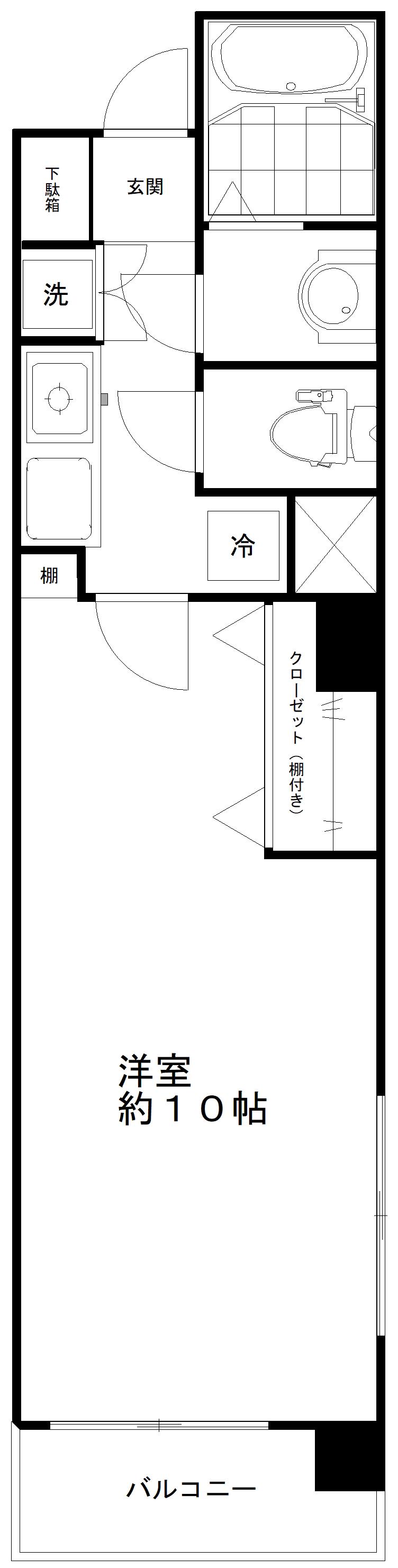 モンヴェルジェ目白(1K/2階)の間取り写真