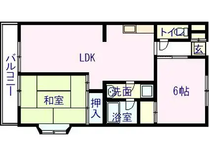 NKパレスII(2LDK/3階)の間取り写真