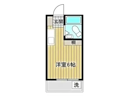平田コーポ(ワンルーム/2階)の間取り写真