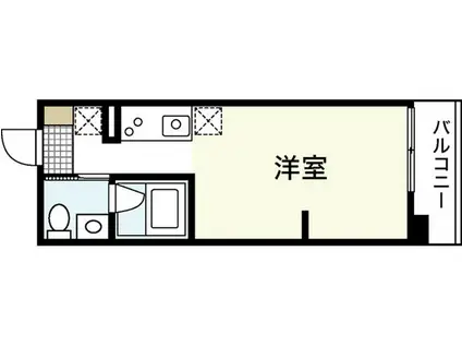丹那コーポラスI(ワンルーム/1階)の間取り写真