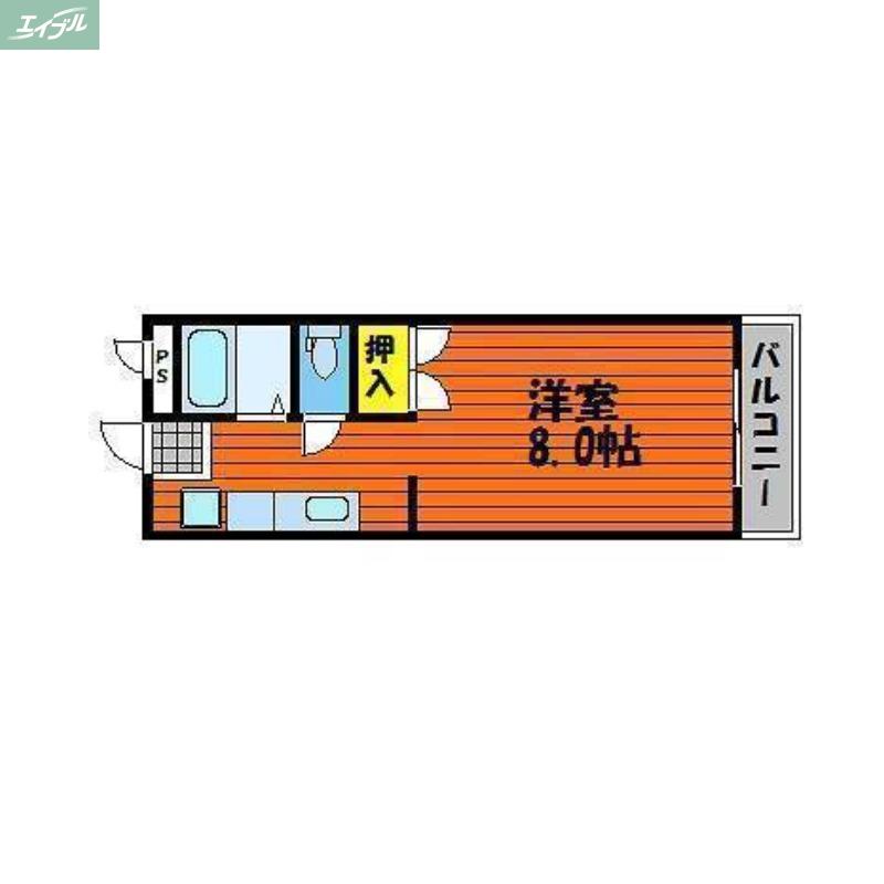 ワタナベマンション(1K/3階)の間取り写真