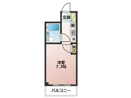 TOP衣笠第5(ワンルーム/2階)の間取り写真