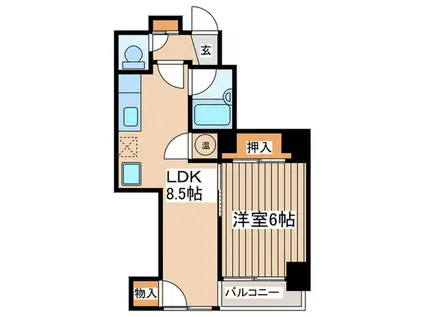 プラザサイトウ(1LDK/4階)の間取り写真