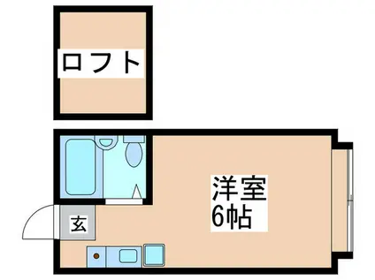 プラリネットハイツ(ワンルーム/2階)の間取り写真