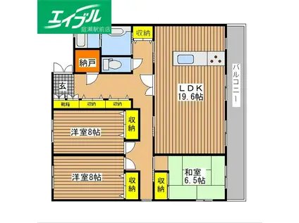 サンパレス・N(3LDK/3階)の間取り写真