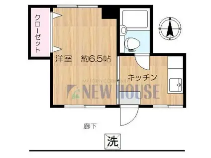 KAGURAZAKA SANYO(1DK/3階)の間取り写真