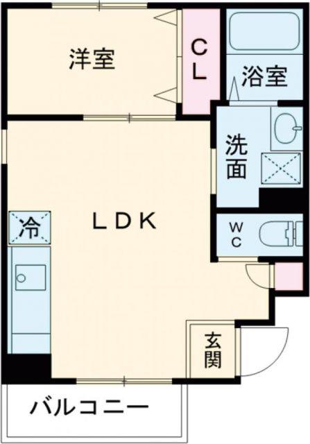 プレミール小野王子町(1LDK/2階)の間取り写真