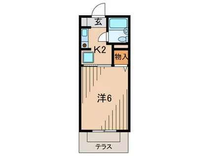 アスターハイツ武庫之荘(1K/1階)の間取り写真