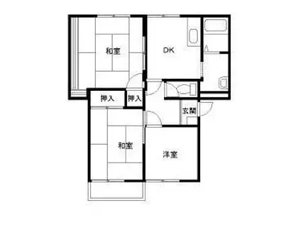 コーポ藤(3DK/2階)の間取り写真