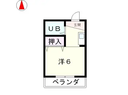 レスト丸商(ワンルーム/2階)の間取り写真