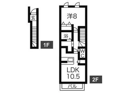 ASSORTIE(1LDK/2階)の間取り写真