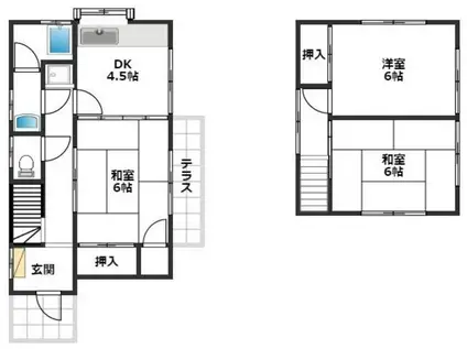 坂井照和(3DK/1階)の間取り写真