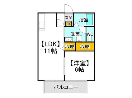 マロニエ(1LDK/1階)の間取り写真